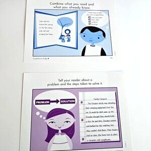 2 Rigby Literacy by Design: Writing(6) & Comprehension(3) Bridge Cards Grade 3